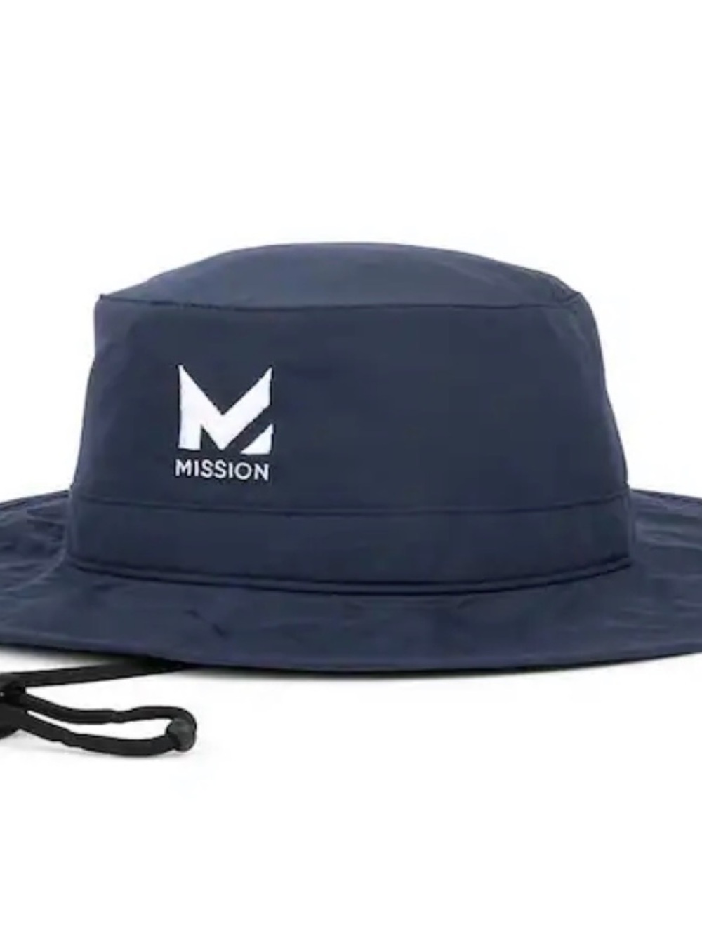 Mission Men's Navy Bucket Hat with Chin Strap